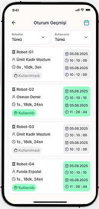 Oturum Geçmişini Görüntüle